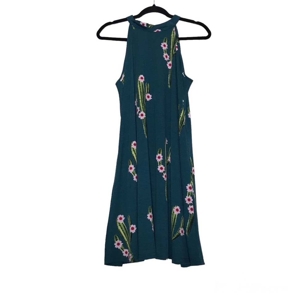 Urban Coco Cactus Print Sleeveless Swing Dress Size M Southwestern Western NWT